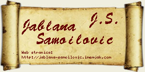 Jablana Samoilović vizit kartica